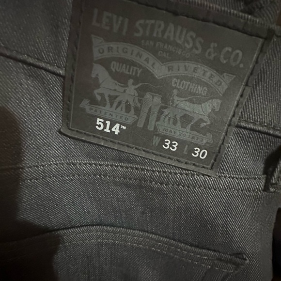 Mens Levis 514 size 33 x 30, Dark Grey Washed Denim, Like New! - Picture 2 of 2